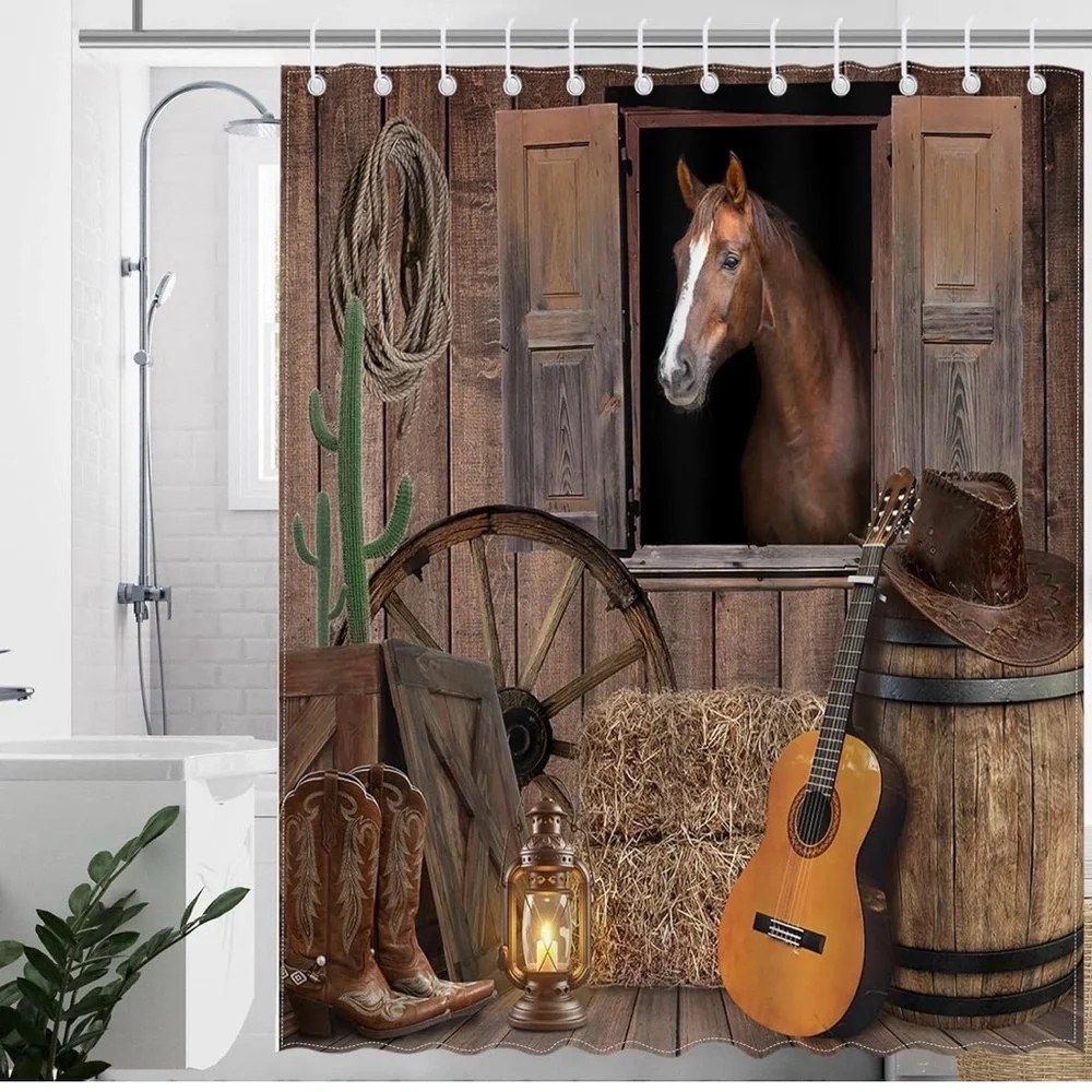 Rustic Western Shower Curtain (72x72)